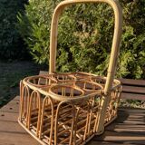 Bamboo rattan bottle holder