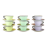 Service à thé ou café faience Orchies Moulin des Loups, service art déco