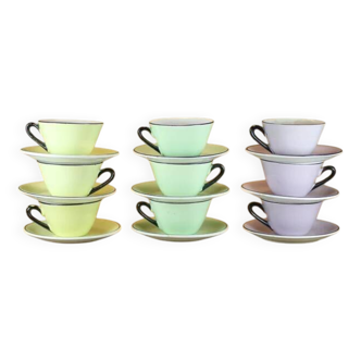 Orchies Moulin des Loups earthenware tea or coffee set, art deco service