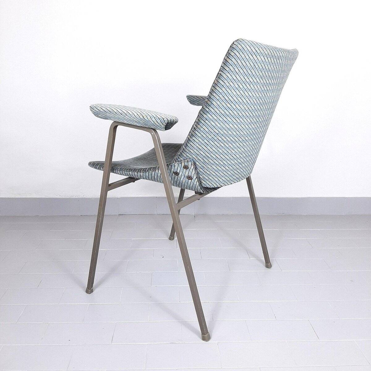 Mid-century plywood and textile office chair by Niko Kralj for Stol Kamnik, 1970s.