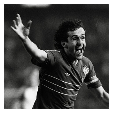 Michel Platini photo print at euro 1984