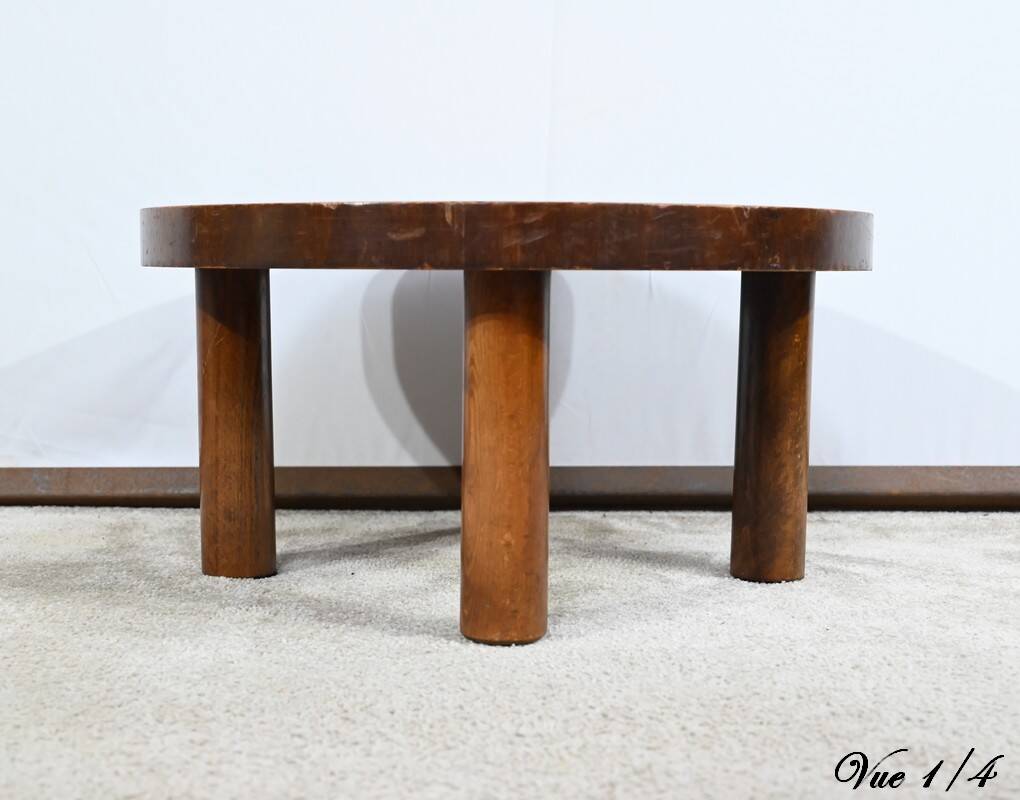 Small Salon Table in Ceramic by Vallauris, signed R.Capron, Collection Les Herbiers - 1960