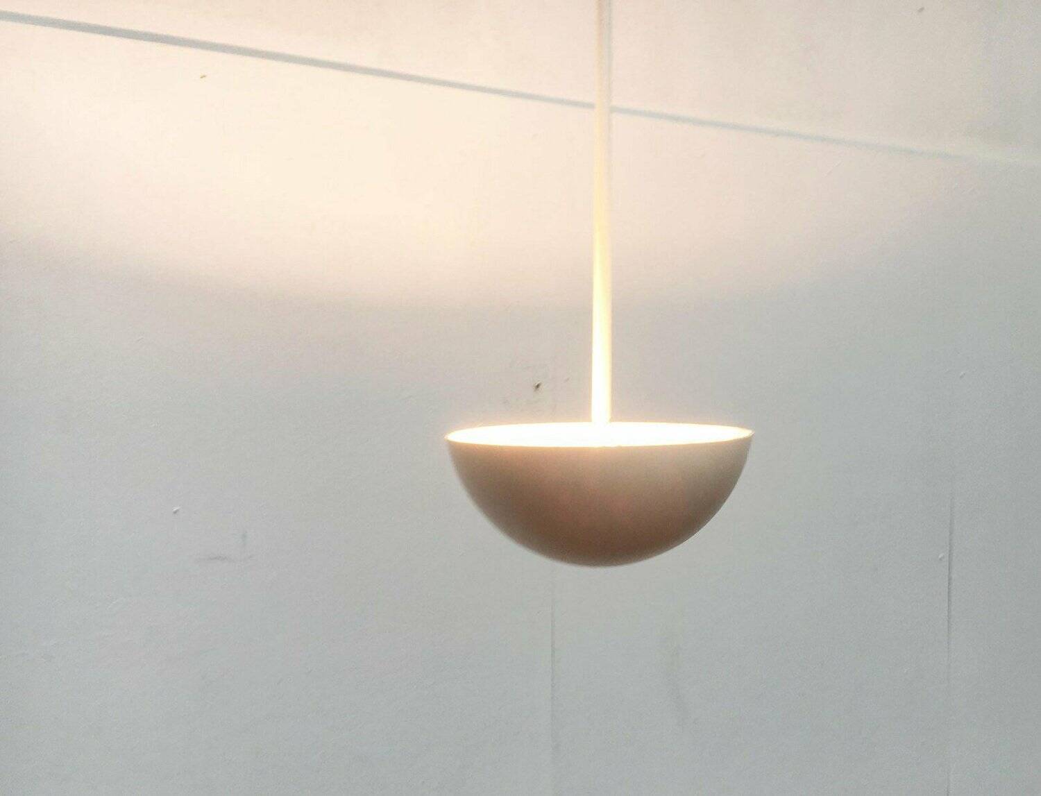 Mid-century modern style fiberglass pendant light, 1960s, set of 2.