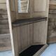 Corner coat rack in oak