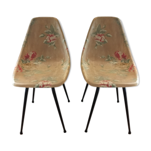 Lot de 2 chaises en fibre de verre