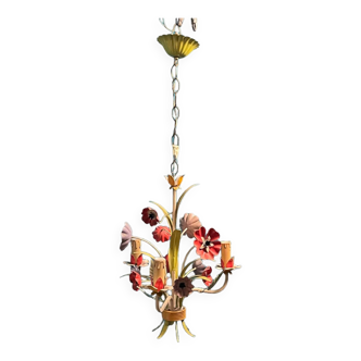 Tole Flower Chandelier