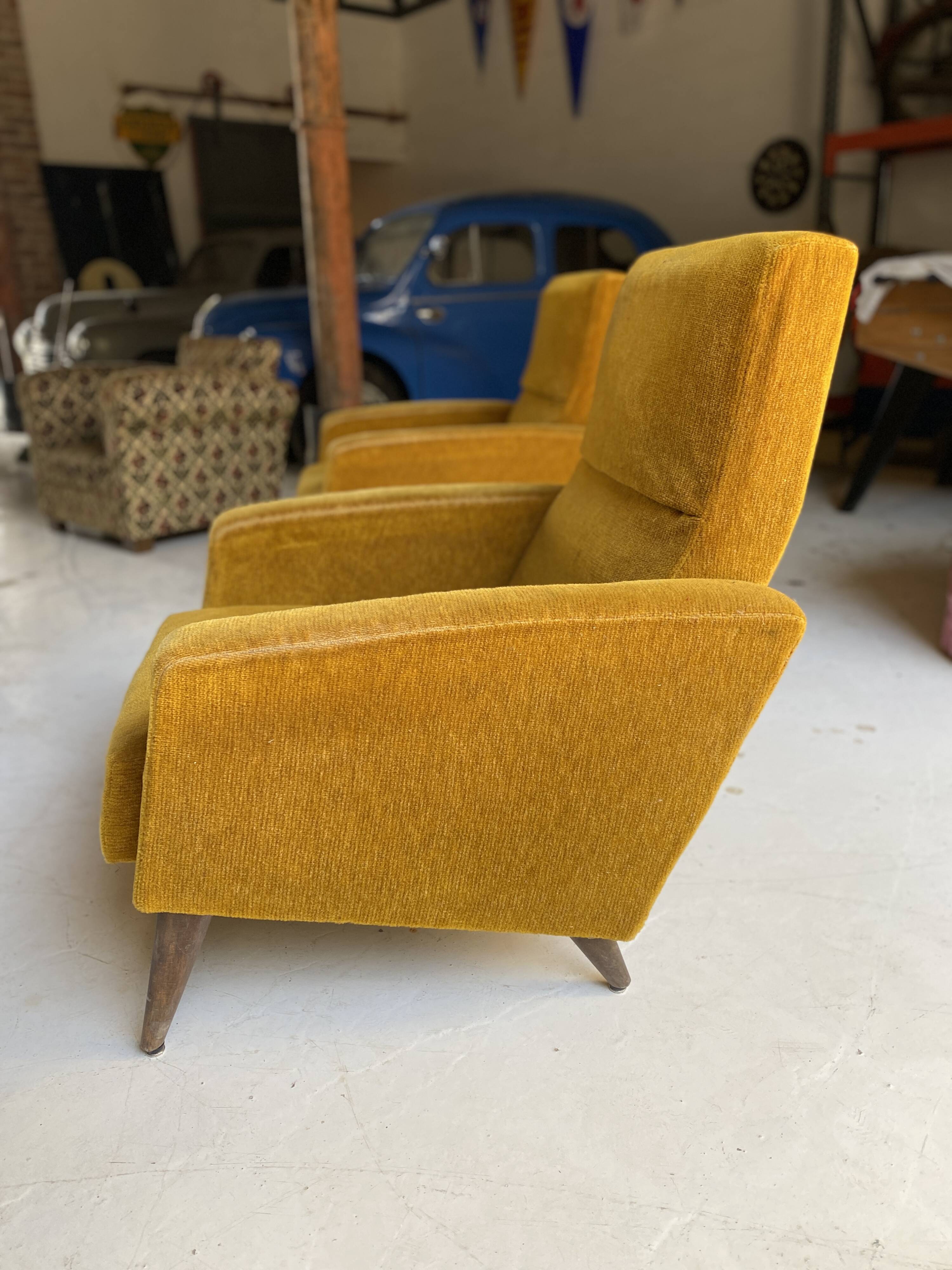 Pair of armchairs rené jeannot by ergy 50-60
