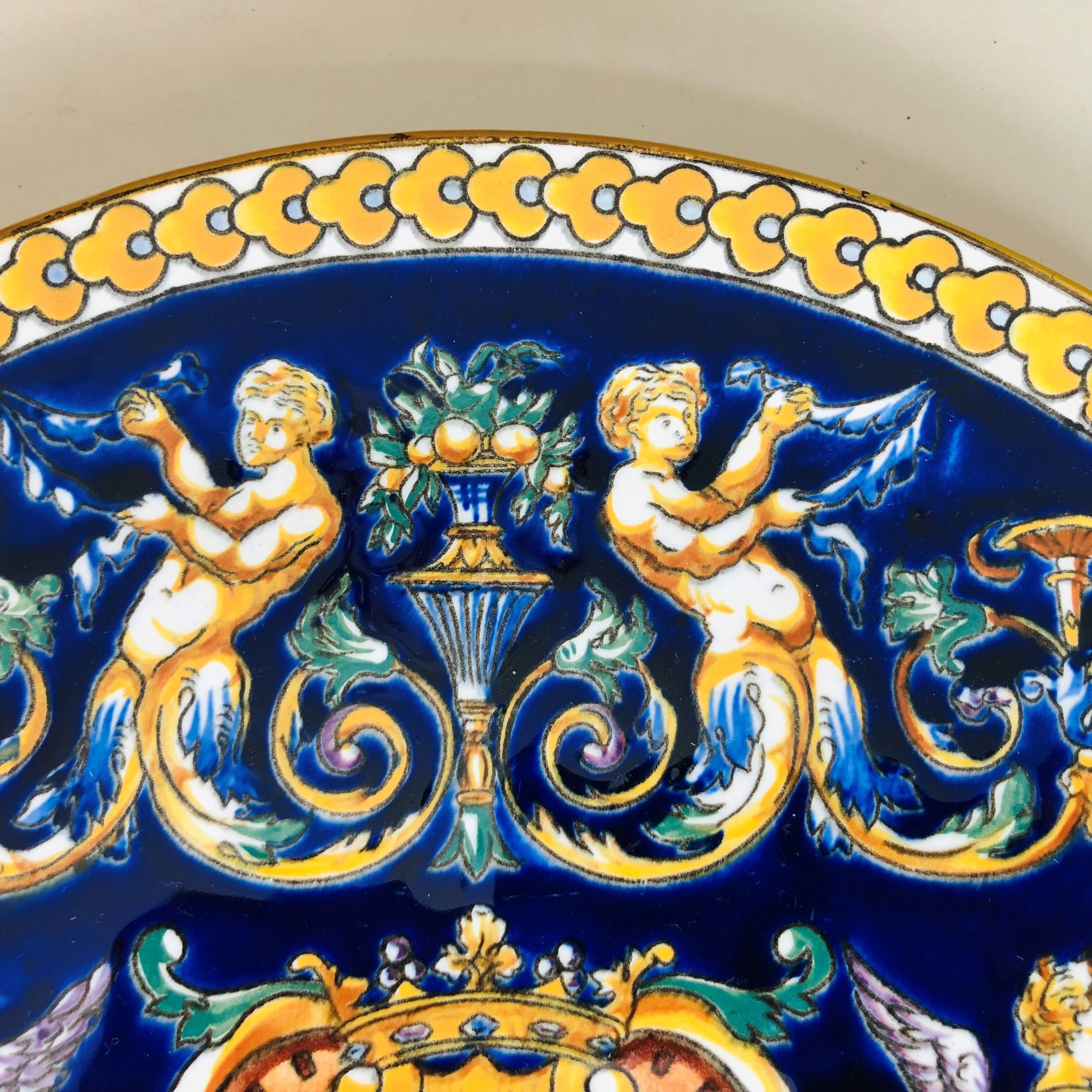 Gien earthen earthenware dish renaissance model