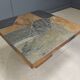 Brutalist slate stone coffee table, 1980s