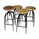 Lot of 4 industrial stools