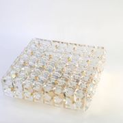 Large faceted crystal ceiling light by Kinkeldey, Germany, 1970s.