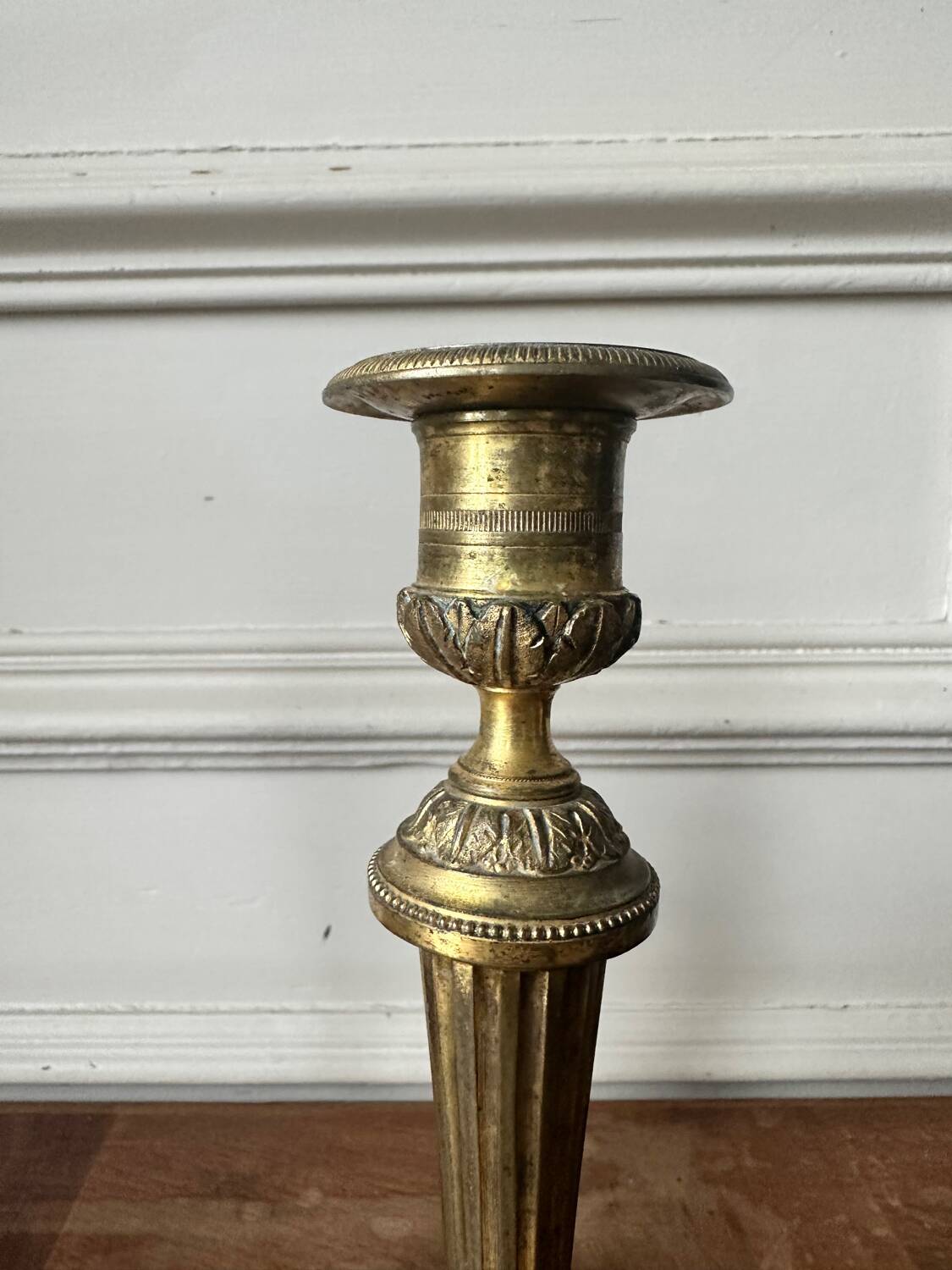 Pair of bronze candlesticks