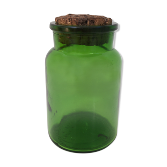 Vintage green jar jar apothecary style