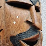 African Mask in Hand-Carved Wood