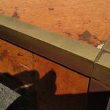 Coffee table magnifier to elm and brass year 1970