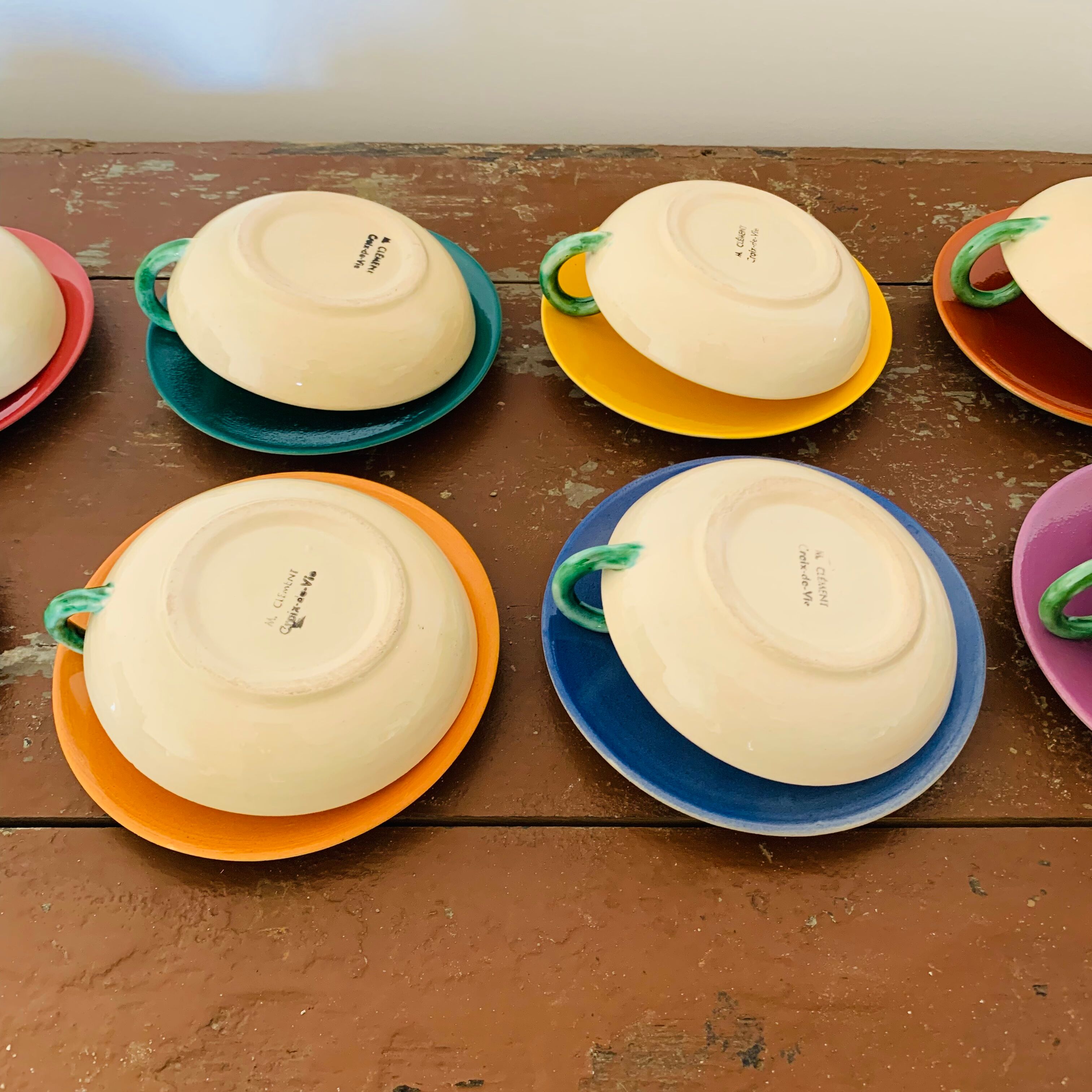 Vintage fruit service by Michel Clément