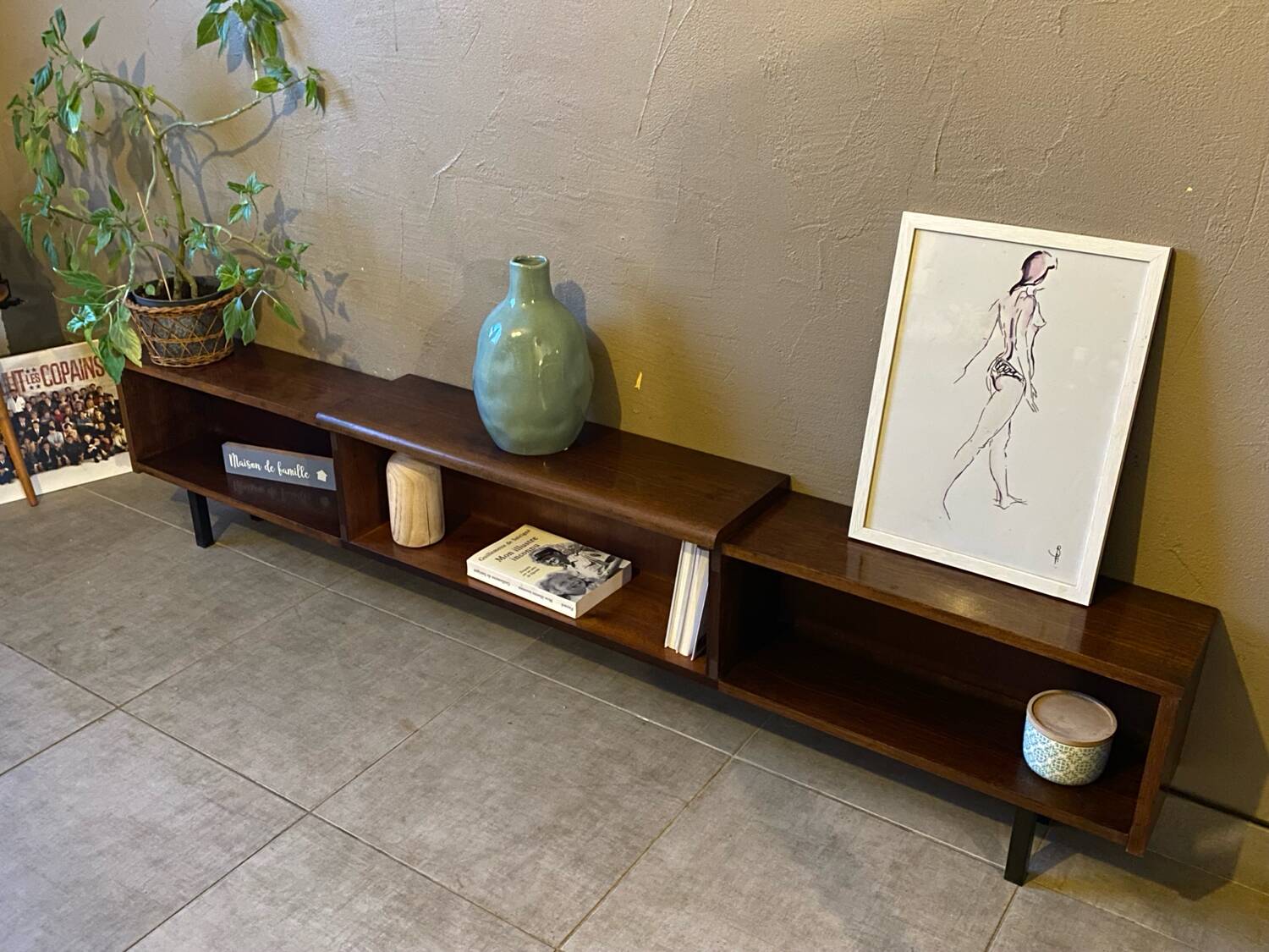 Vintage wooden sideboard (shallow)