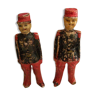 Very old collectible toy of the 19th century: 2 soldiers, french army height 20cm