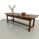 Authentic French farmhouse table from 1890 in solid oak with two drawers.