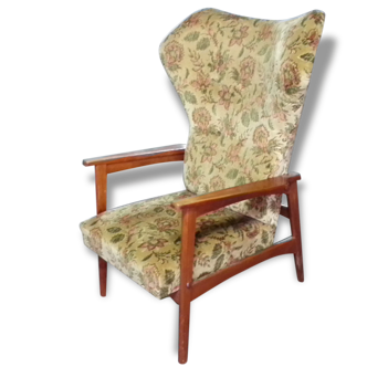 Chair wing chair flower Scandinavian styl Ib Kofod-Larsen for Carlo Gahrn