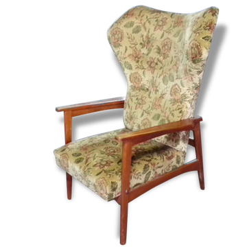 Chair wing chair flower Scandinavian styl Ib Kofod-Larsen for Carlo Gahrn