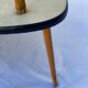 Vintage veb plant rattan plant stand with white laminate top