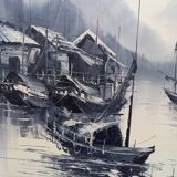 Oil on canvas signed S. Cheung