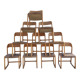 Set of 10 baumann chairs model sled 60s