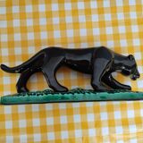 Black panther in ceramic Vallauris