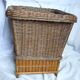 Vintage pot cover in rattan and bamboo 1980