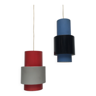 Mid-century metal pendant lights, set of 2