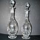 Saint-louis set of 2 antique lasalle cut crystal carafes 1930