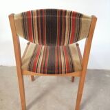 6 vintage chairs year 70 wood and velvet