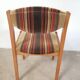 Set de 6 chaises vintage année 70 bois et velours