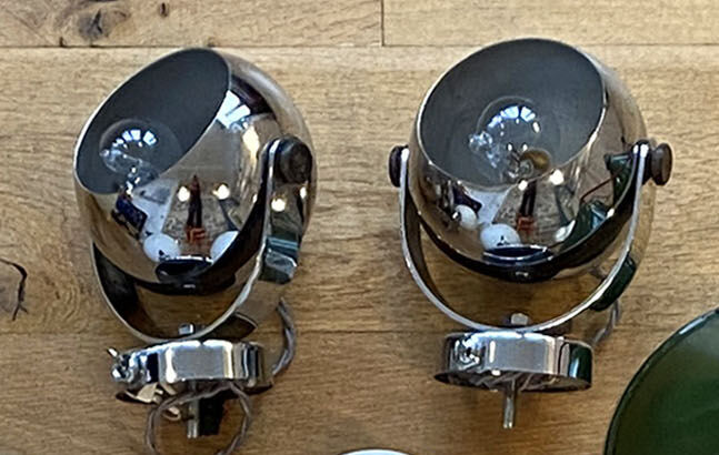 Pair of Space Age wall lamps