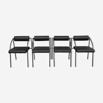 Série de quatre chaises Rodney Kinsman pour Bieffeplast, 1980