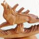 Two-headed Scandinavian/vintage 50-60s wooden chandelier