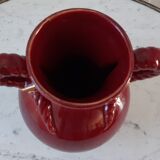 Vase St Clément burgundy and golden 50s