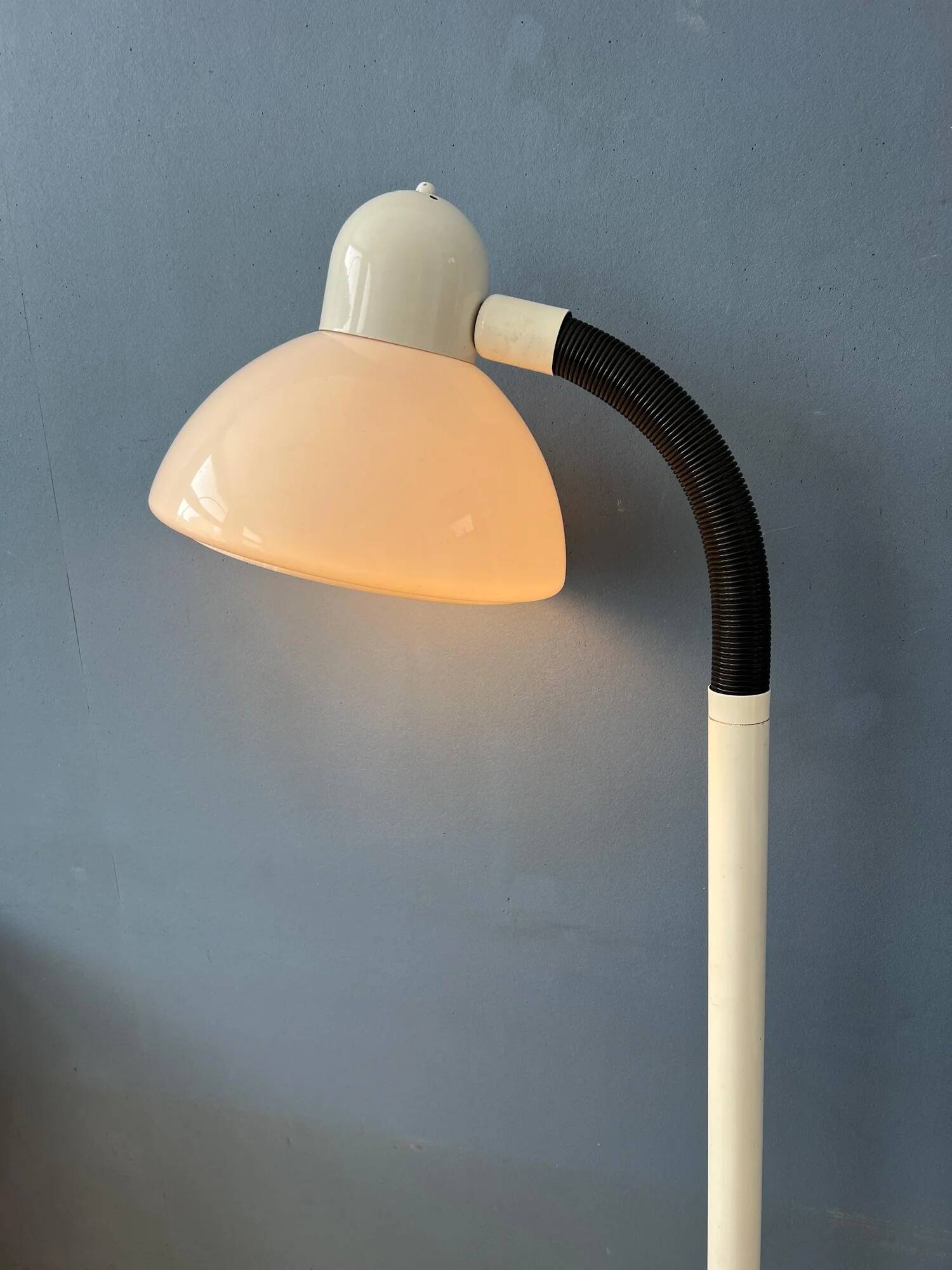 Vintage white Dijkstra mushroom space age floor lamp
