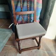 Set of 6 antique hazelwood chairs, 17th–18th century