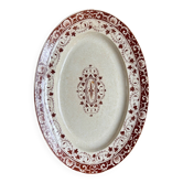 Plat ovale Jules Vieillard - Bordeaux en terre de fer, service "Louis XV"