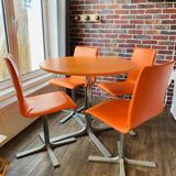 Table + 4 seventies chairs in superb condition NF 🇫🇷