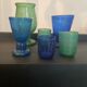 Series of vintage jar vases in bubbled glass paste from the 50s-60s