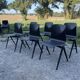 Set of 6 chairs Galvanitas S22 ebony year 60