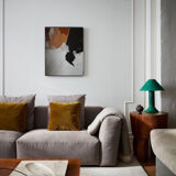 Acrylic canvas "earth" for living room decoration