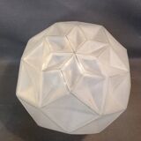 Old art Deco glass ball hanging lamp frosted diameter 28cm