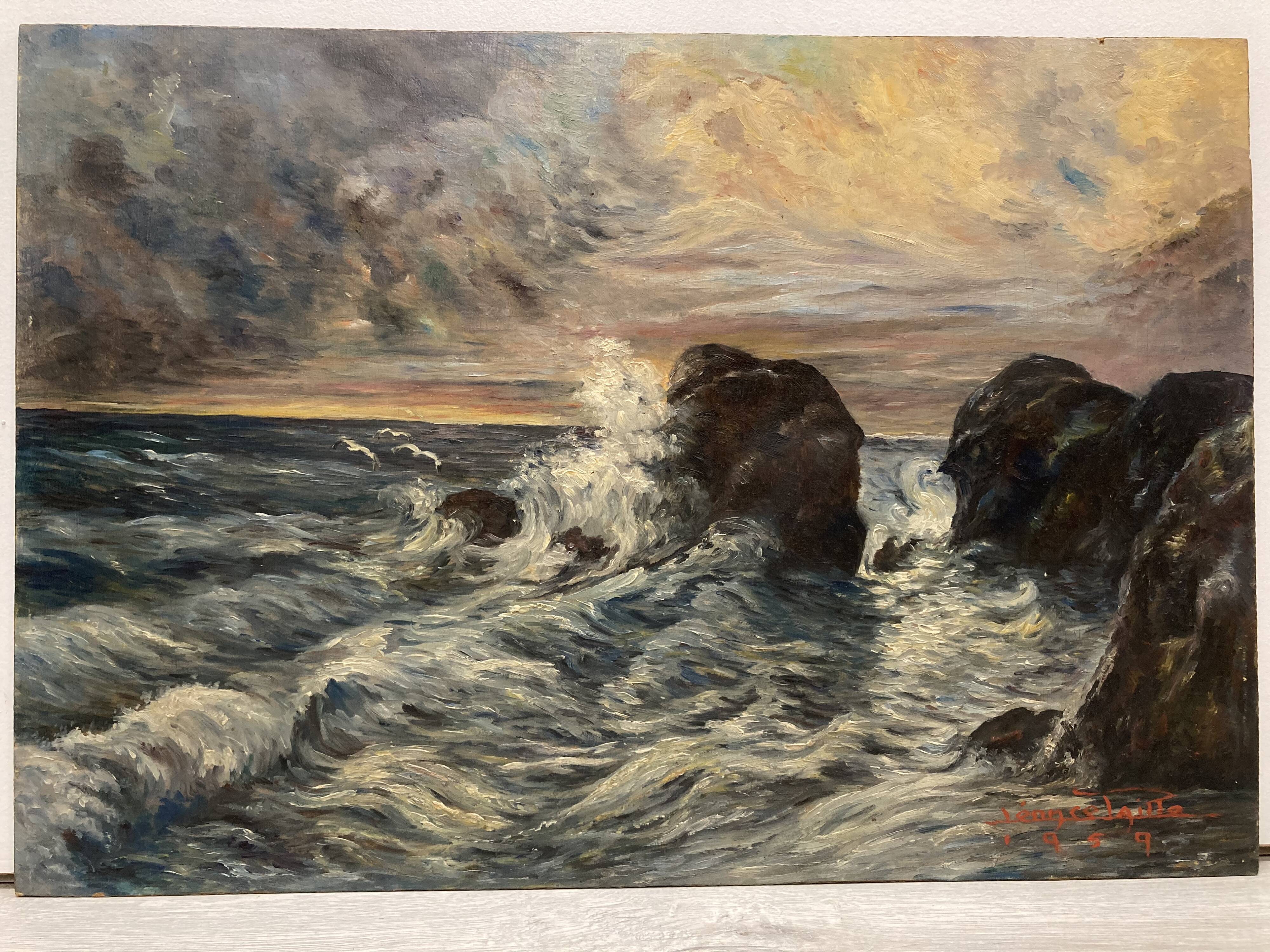 Vintage marine painting