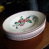 Lot de 6 assiettes creuses Sarreguemines