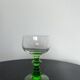 Set of 6 vintage emerald green stemmed glasses