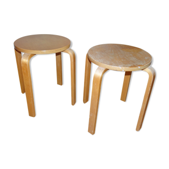 Tabourets E60 par Aalto Alvar pour Artek 1960